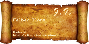 Felber Ilona névjegykártya